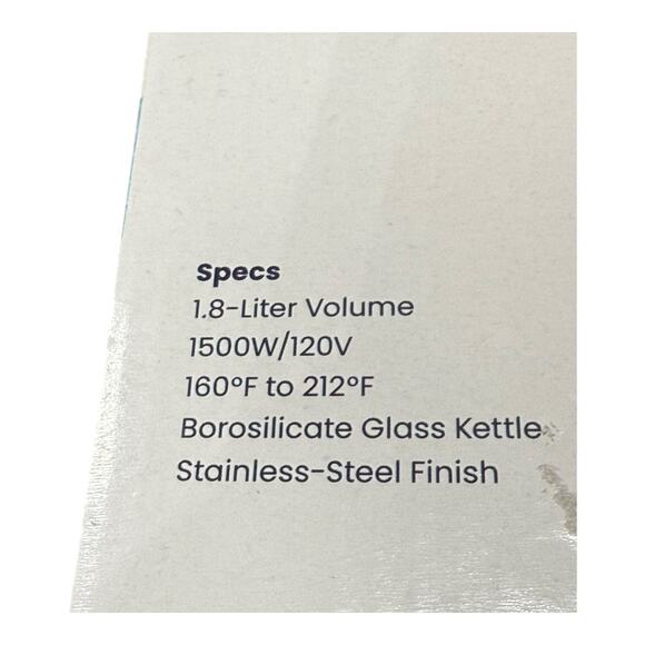 NEW Chefman 1.8L ELECTRIC TEA KETTLE Digital Precision + Tea Infuser Boil Water - Picture 5 of 7